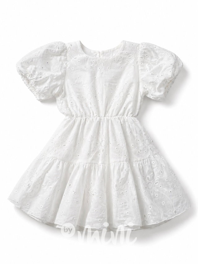 Letní madeira šaty bílé