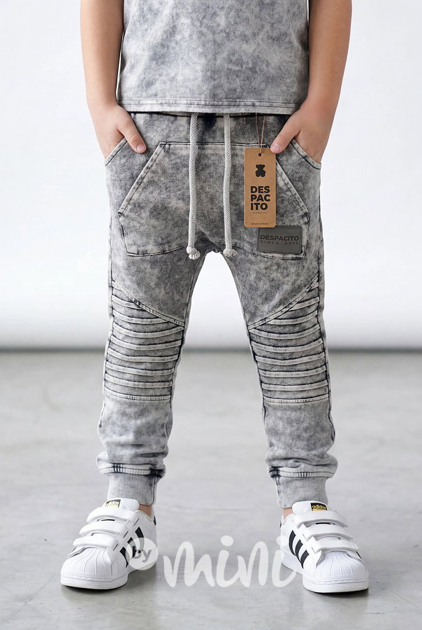 Despacito biker tepláky vintage grey