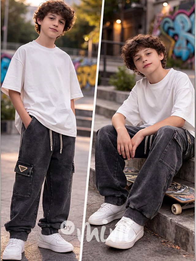 Soft denim baggy kapsáče