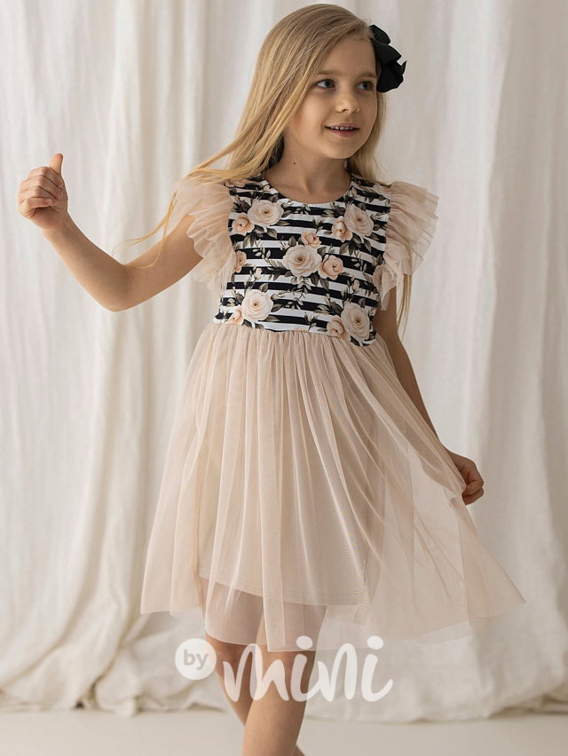Lily Grey PREMIUM šaty s tylem Rose