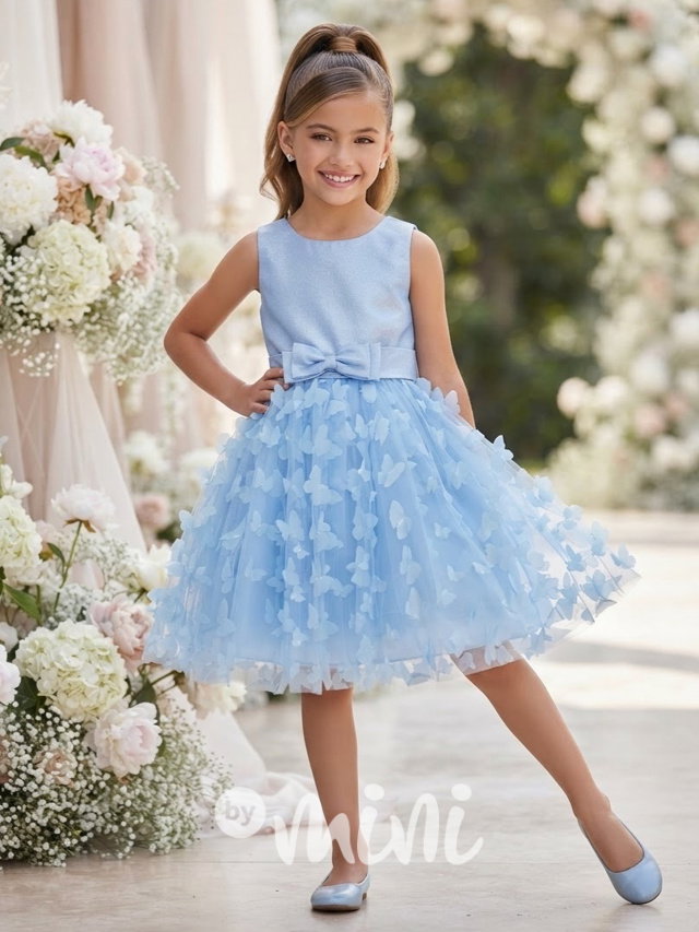 Luxusní šaty BUTTERFLY baby blue
