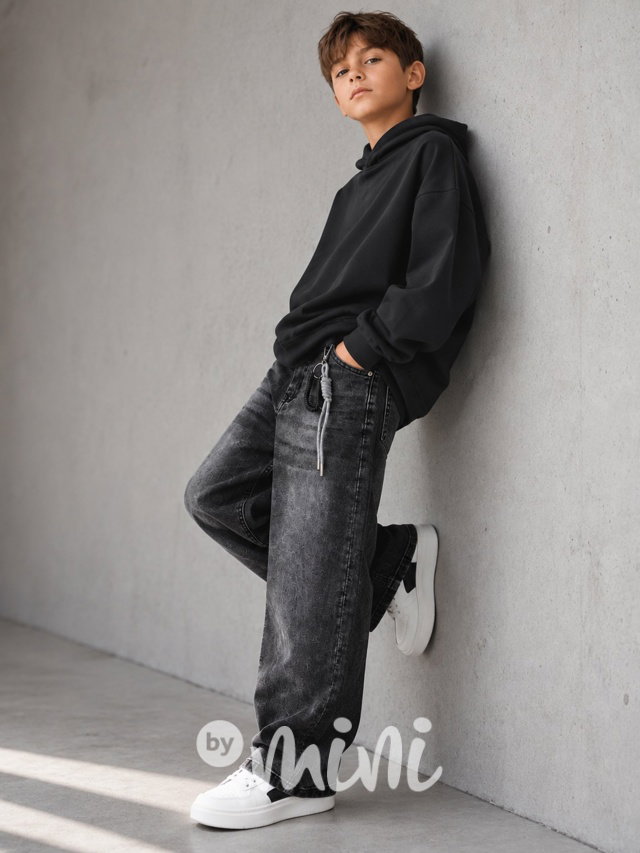 Graphite baggy jeans s karabinou