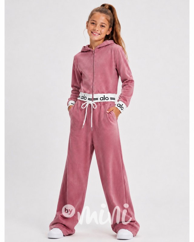 ALO soft velur souprava rose pink
