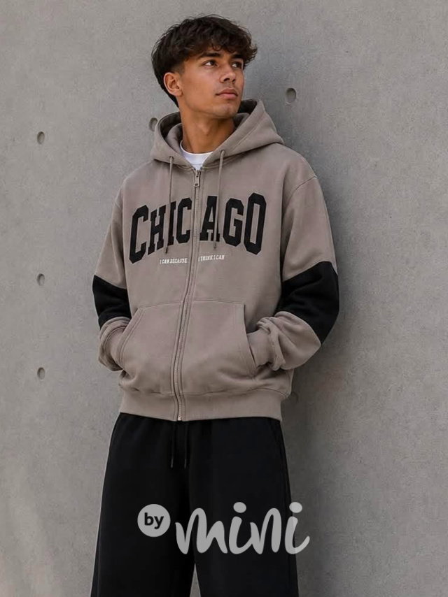 Zateplená mikina Chicago beige