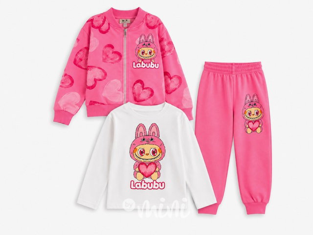 Labubu 3-dílný komplet pink