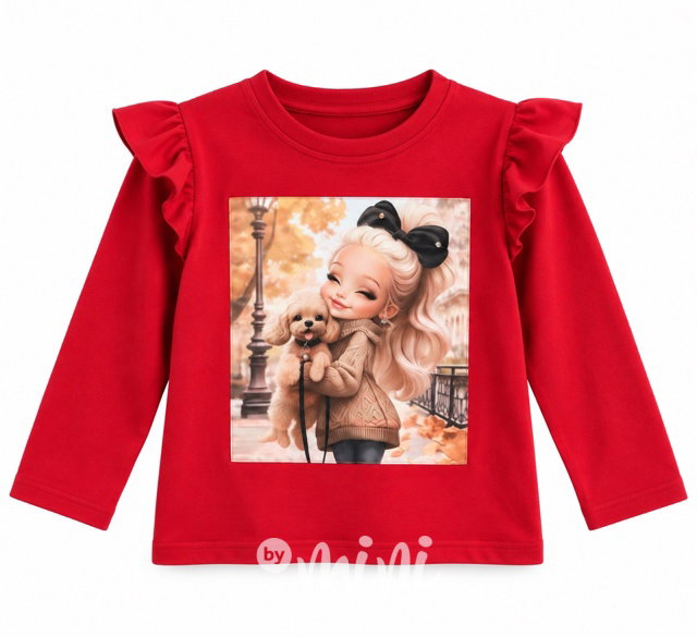 PREMIUM blůzka Paris s kamínky red