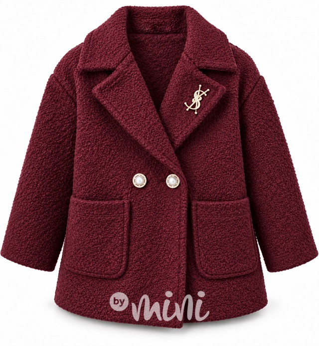 Alpaka short kabátek bordo