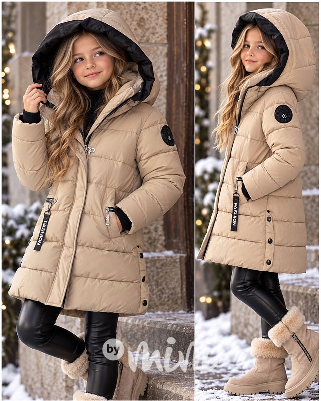 Zimní kabát Fashion béžový
