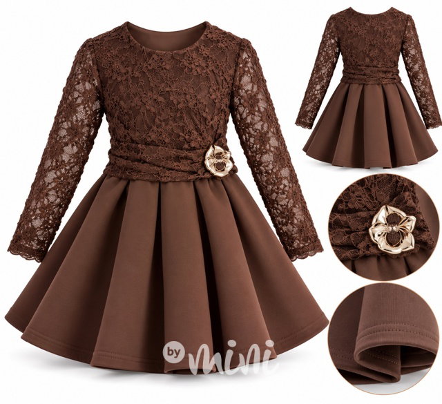 Sváteční šaty Elegance mocca