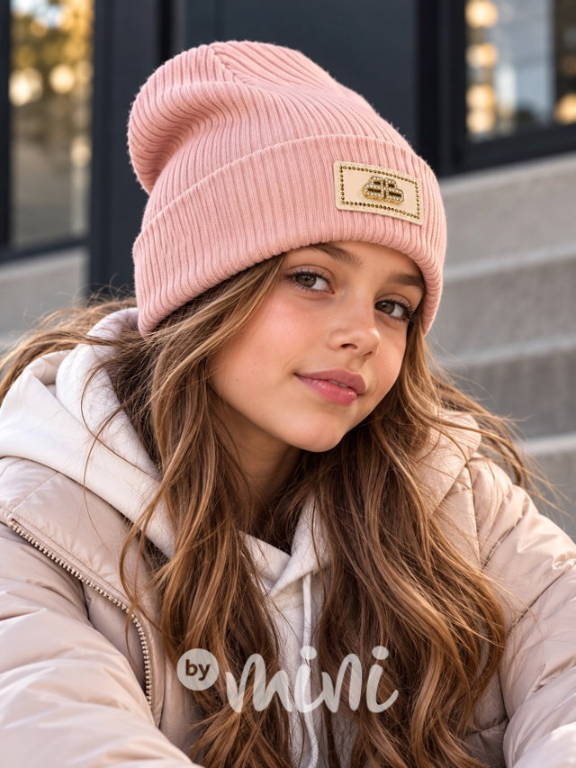 Fashion čepice pudder pink