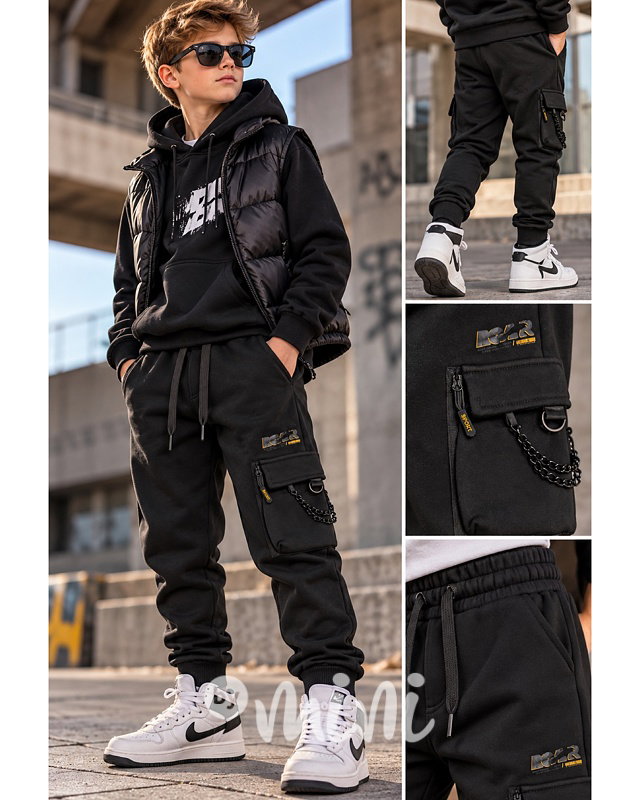 Zateplené street force tepláky s řetězem