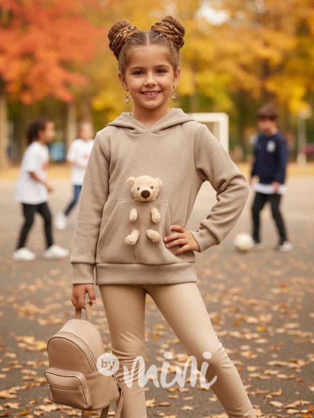 Podzimní mikina Teddy mood béžová