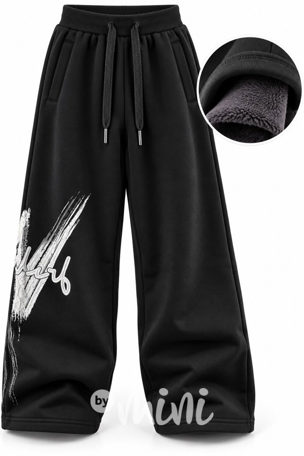 Super thermo široké tepláky black
