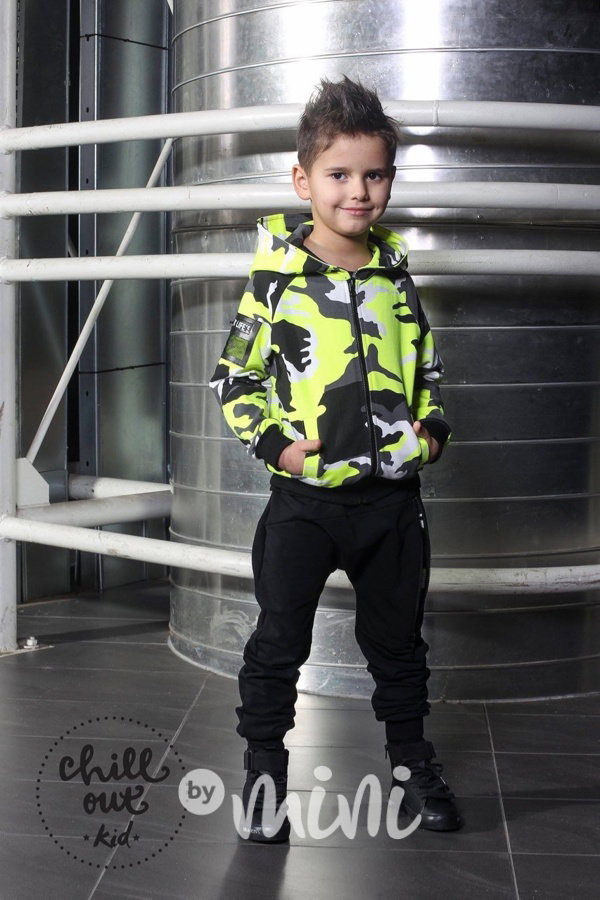Neon army mikina