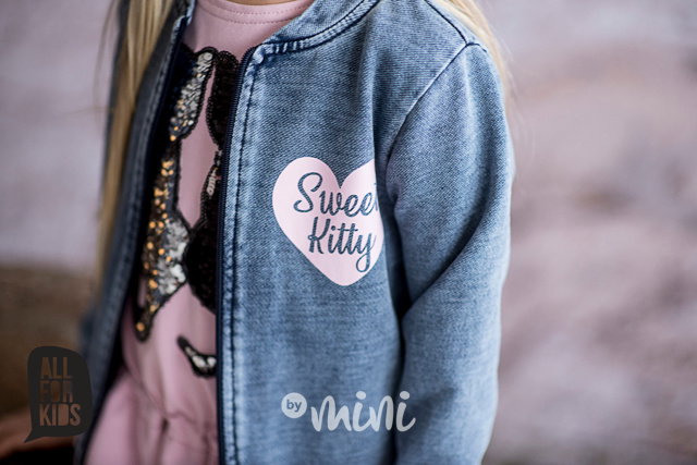 Jeans mikina sweet kitty pink