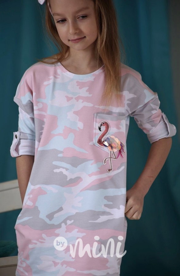 Candy army šaty