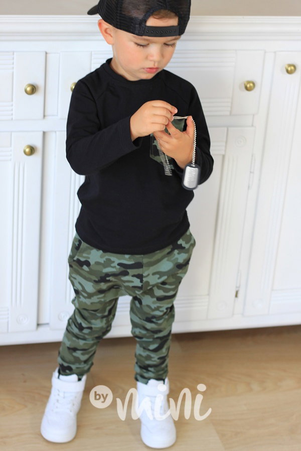 Green army baggy tepláčky