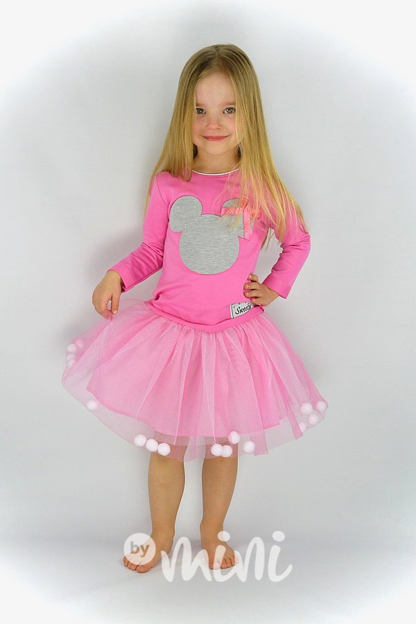 Pink bambulkový tutu set