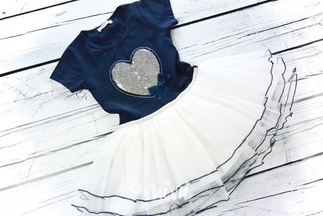 Heart blue dress