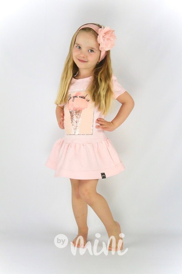 Ice cream summer dress pink
