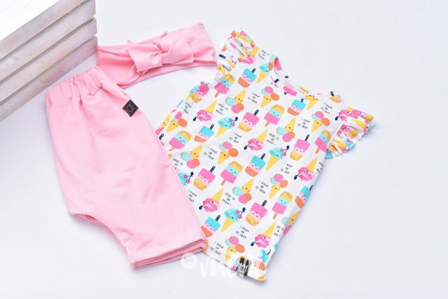 3ks Ice cream komplet pink