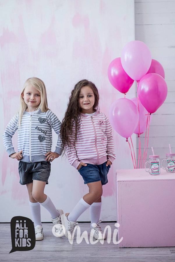 Sweet pruhovaná mikina pink