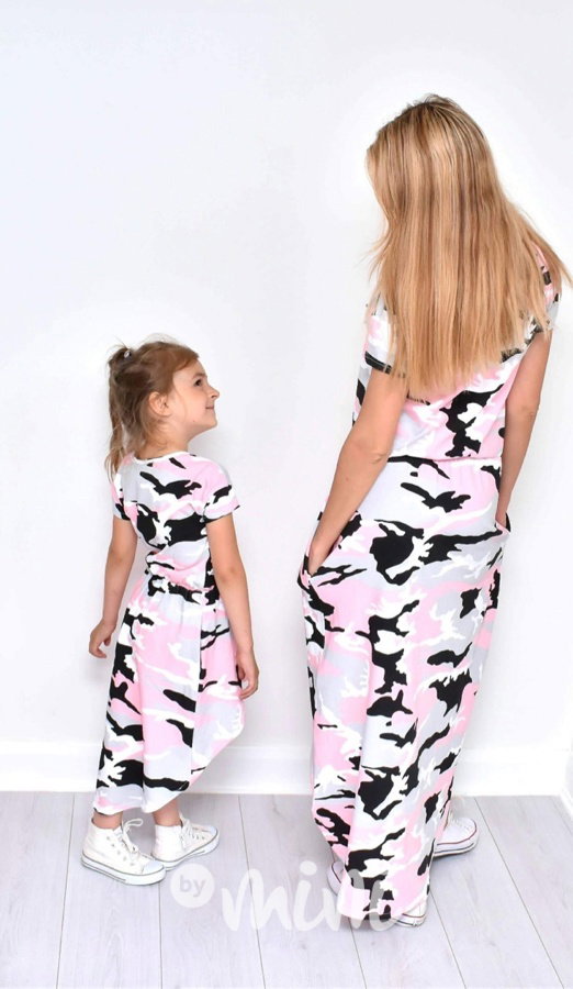 Maxi dress PINK army