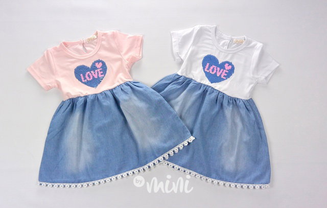 Love jeans dress pink