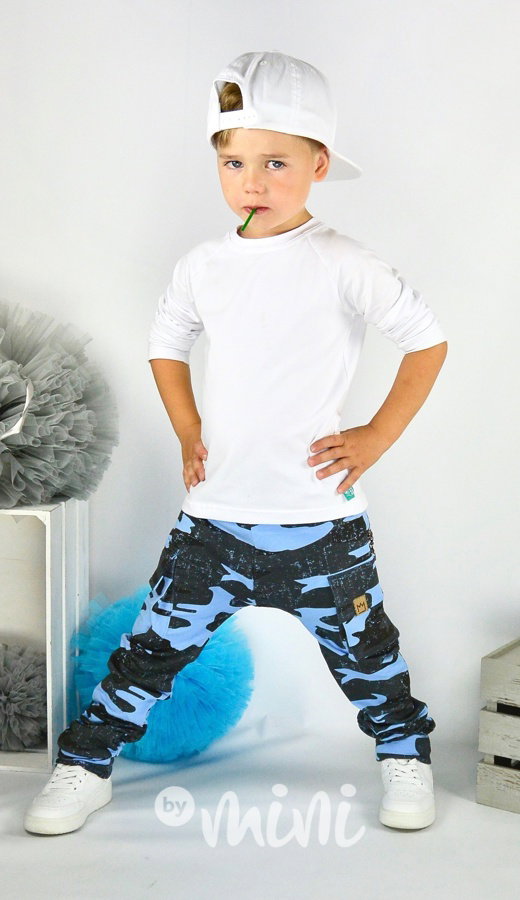 Light blue army baggy kapsáče se zipem