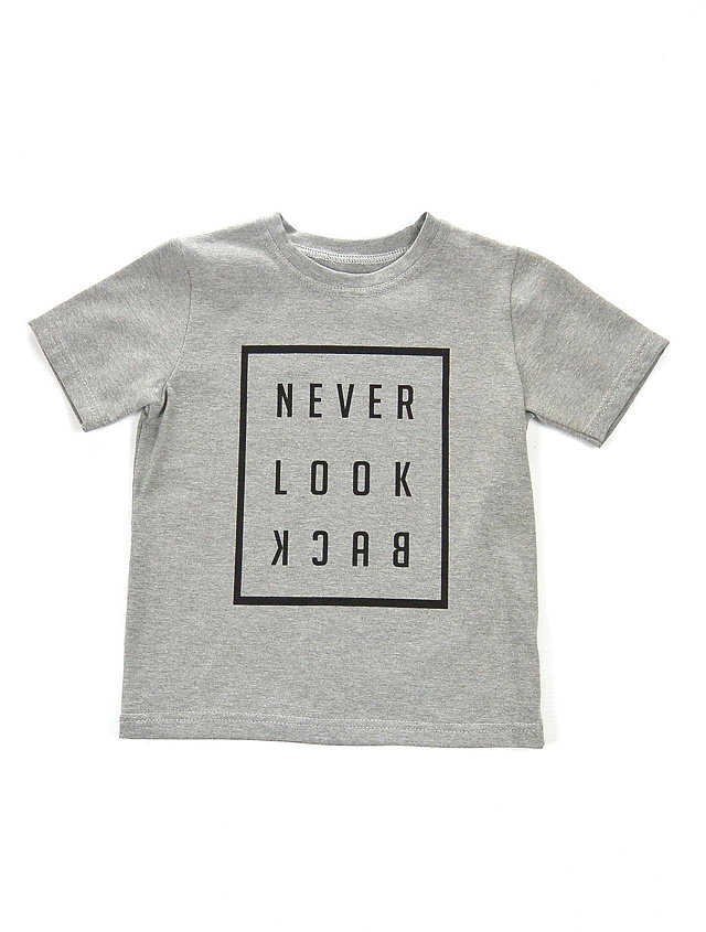 Never look back tričko grey