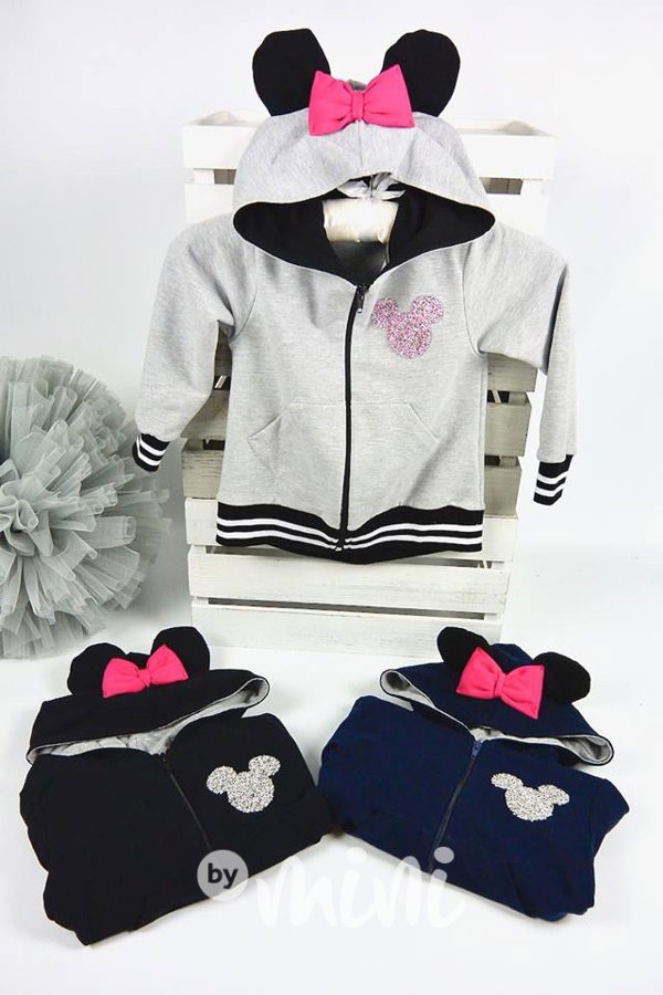 Minnie bow mikča modrá