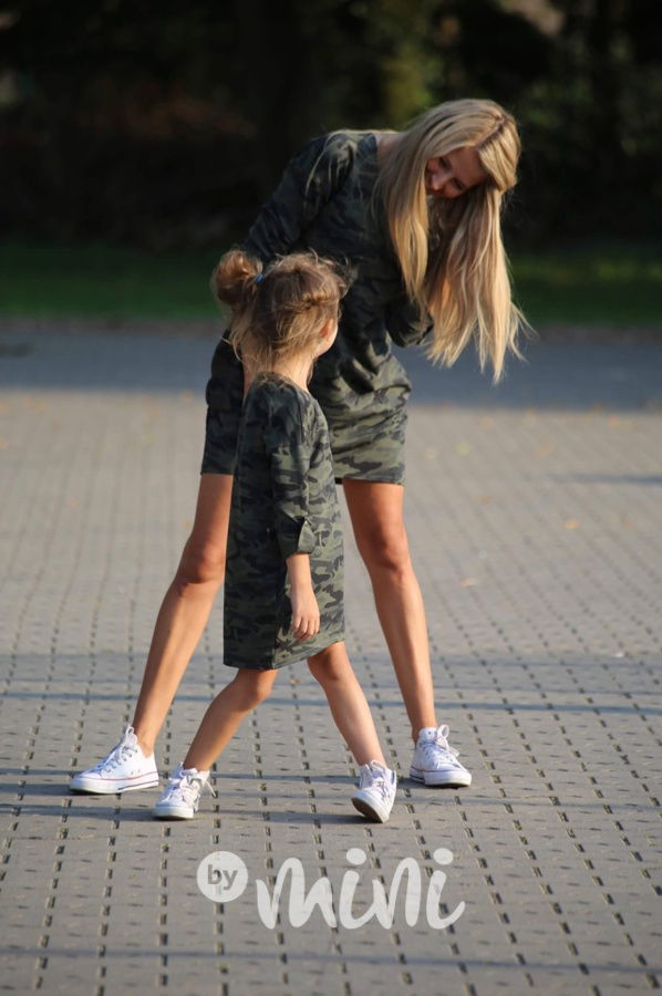 Army dětské šaty set matka díte