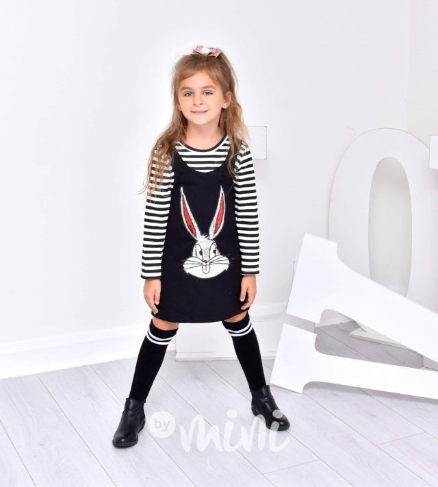Bunny duo dívčí šaty černé