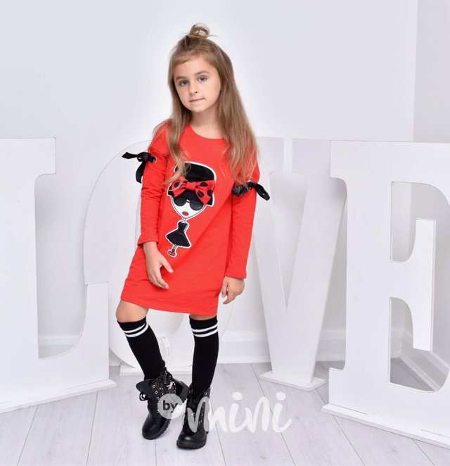 Červená tunika s mašlí