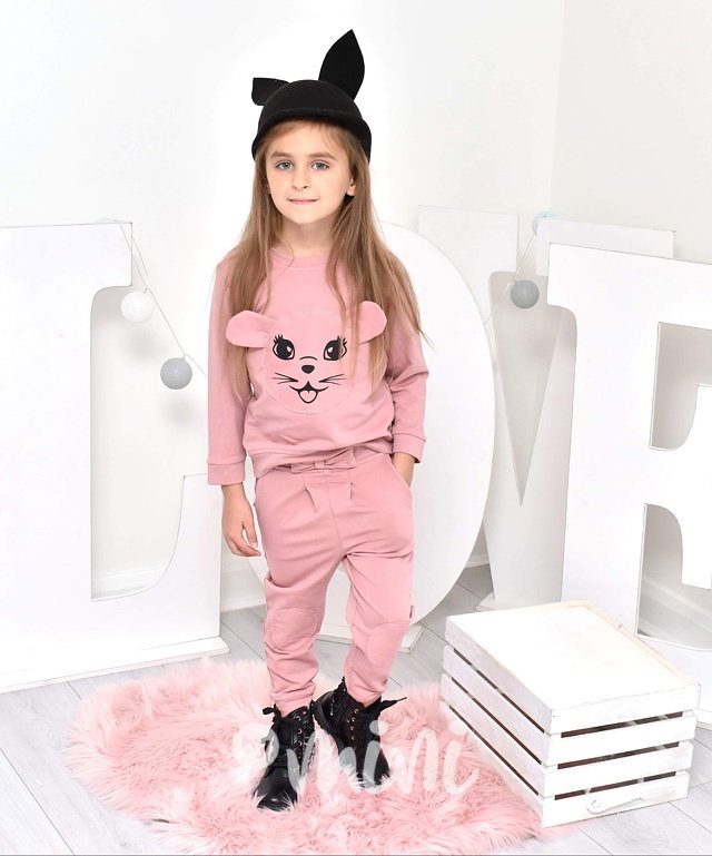 Pink animal dívčí souprava
