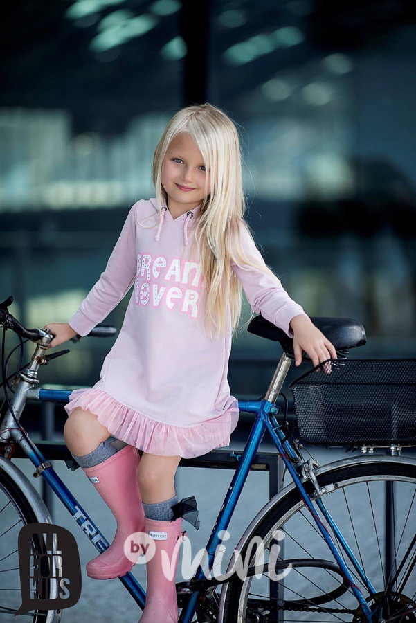 Dream hoodie dress pink
