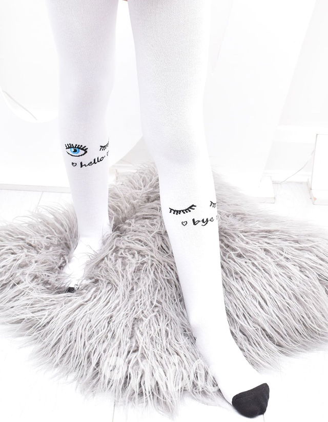 Bílé punčochy EYES