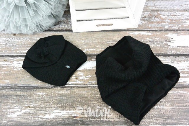 Black beanie čepka + nákrčník