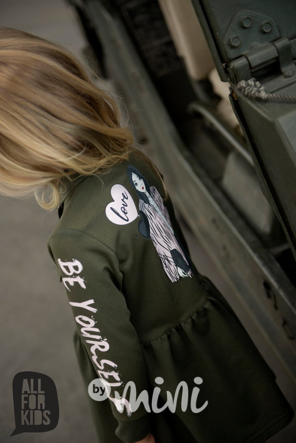 Military collection - košilové šaty khaki