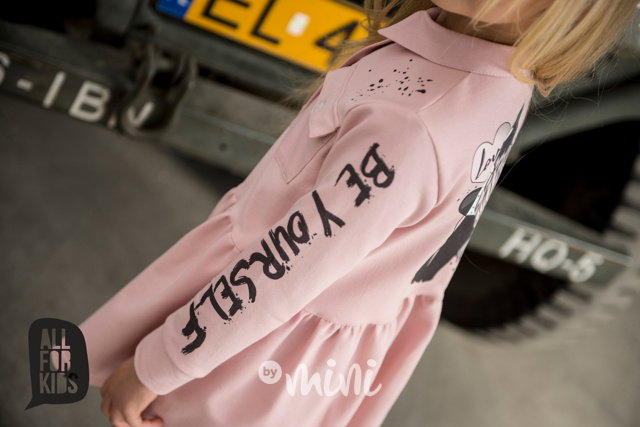 Military collection - košilové šaty pink