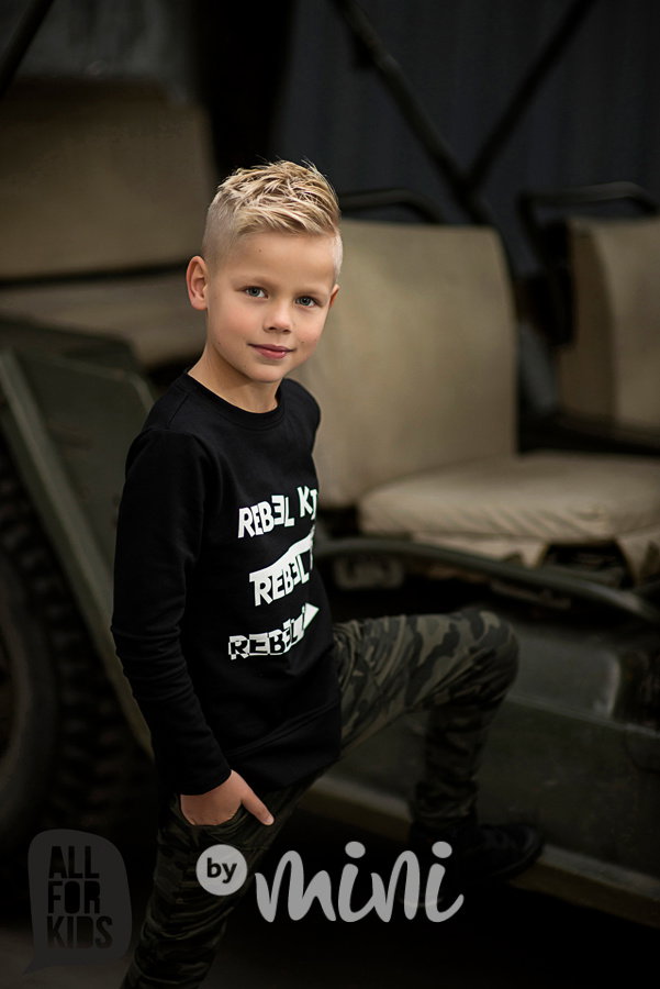 Rebel kid BIKER mikina černá