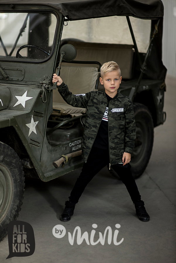 Chlapecká army mikina maskáč