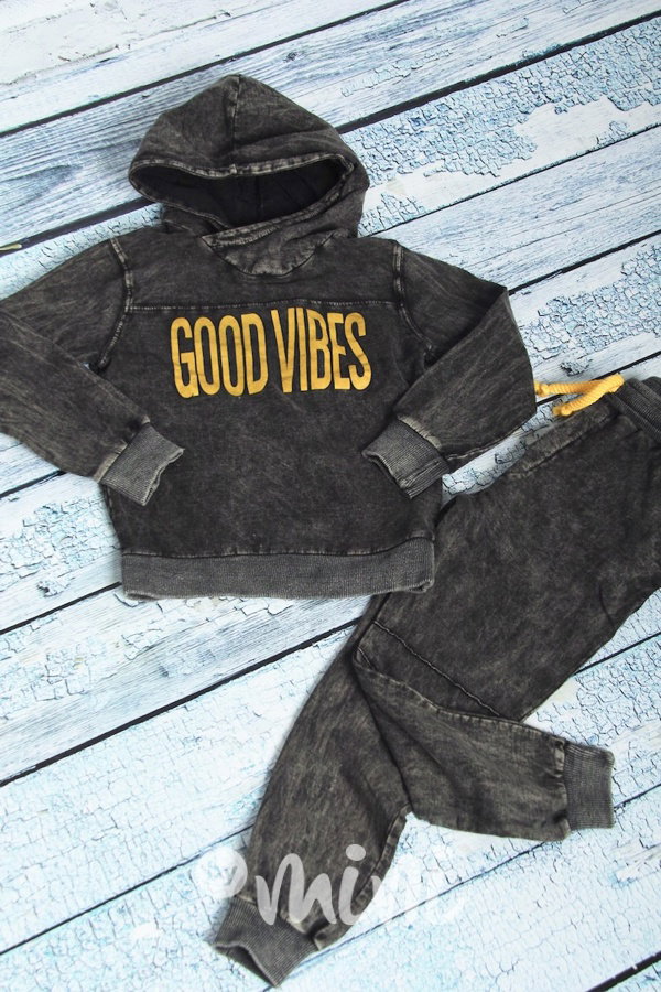 Good vibes black jeans set