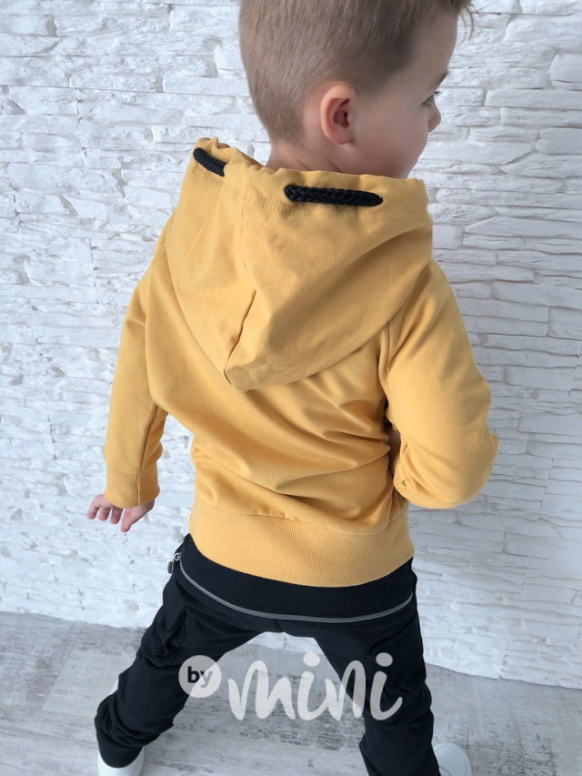 BOY mustard mikina s flitry
