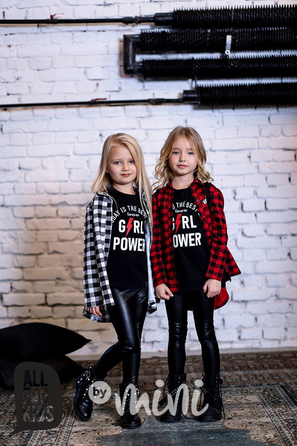 Karo dívčí košile červená