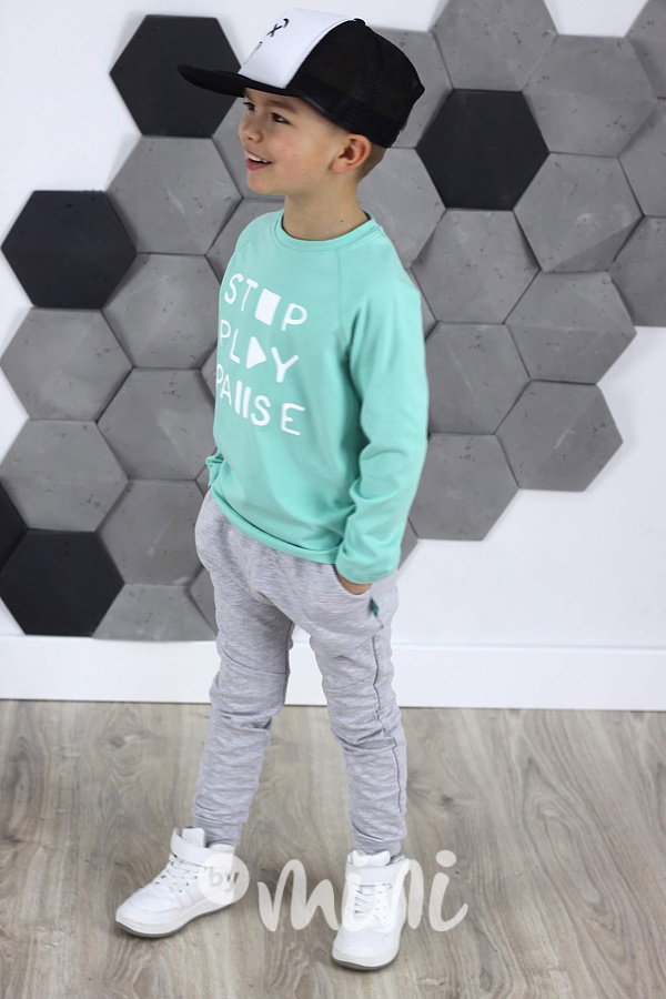 Mentolkové longsleeve triko
