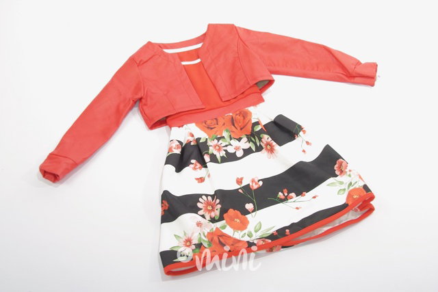 Bundička red +  flower šaty