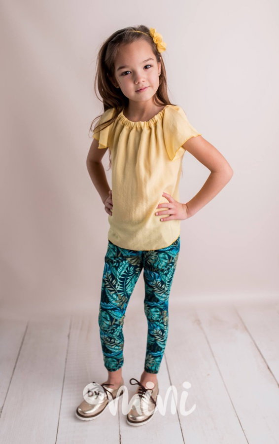Tropic pants - dívčí kalhoty s listy