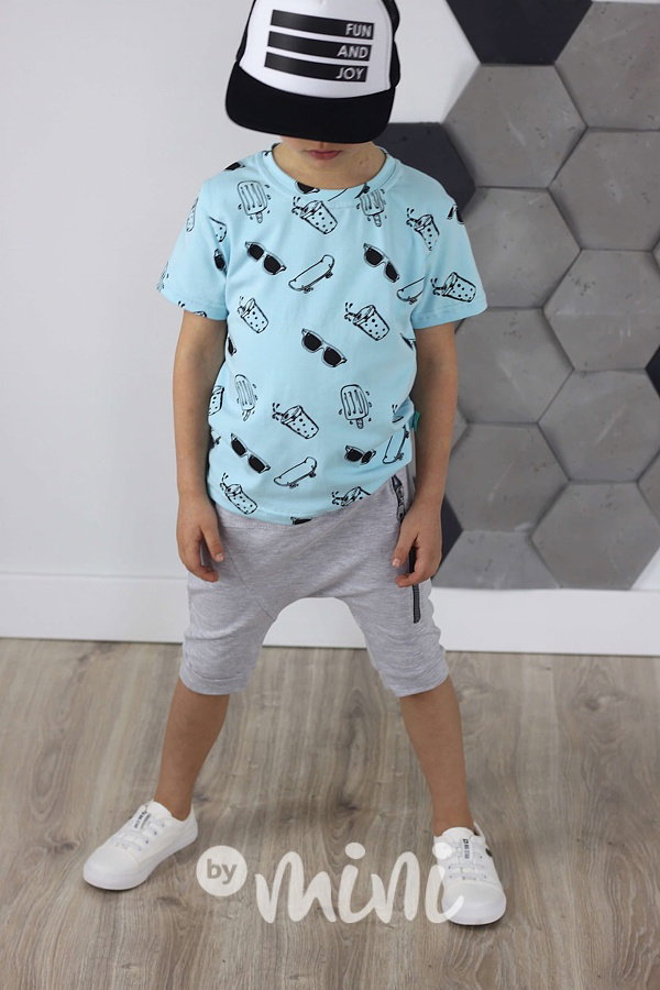 Light blue triko motivy