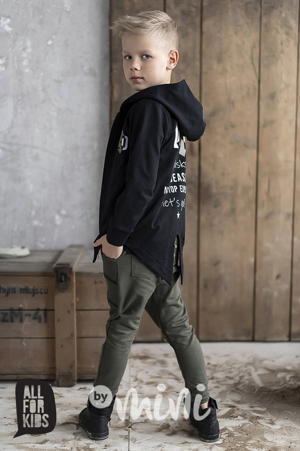 Khaki zipper tepláky